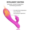 SacKnove Drop Shipping Women Adult Sex Toy Supplies Usb Charging Heating Pleasure Silicone Rotating G-Spot Vibrator Rabbit Toy